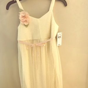 NWT girls ivory formal sleeveless dress
